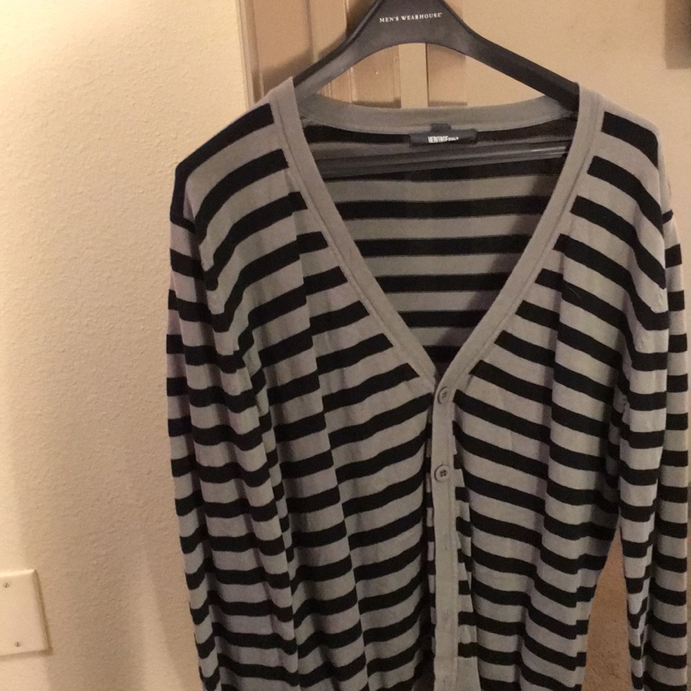 Gray and Blue stripped Heritage1981 Cardigan SzL